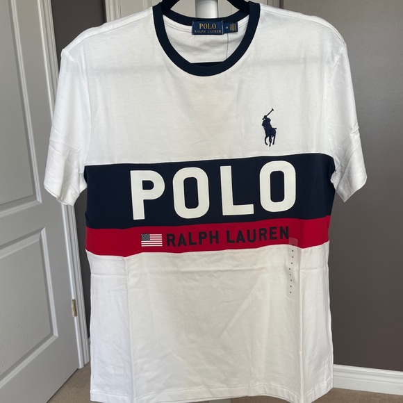 MEN’S Polo Ralph Lauren White Novelty Tee - Picture 2 of 3